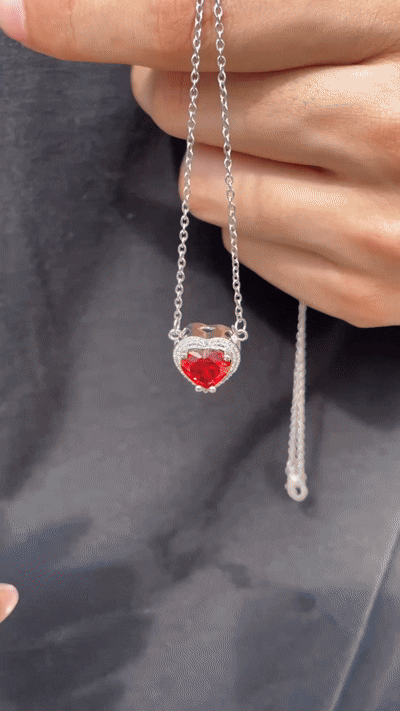 Charmora Bond & Blade Couple Necklace Set — Heart & Sword in Gold or Silver Stainless Steel with Crystal Shine — The Gift That Says “Always”.